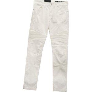 Armani Exchange A|X $180 J27 Men Skinny Biker Off White Stretch Cotton Jeans 32